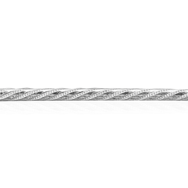 Sterling Silver Twist Pattern (17" Long) Round Soft Wire WPRD1