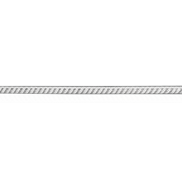 Sterling Silver Twist Pattern (17" Long) Round Soft Wire WPRD3