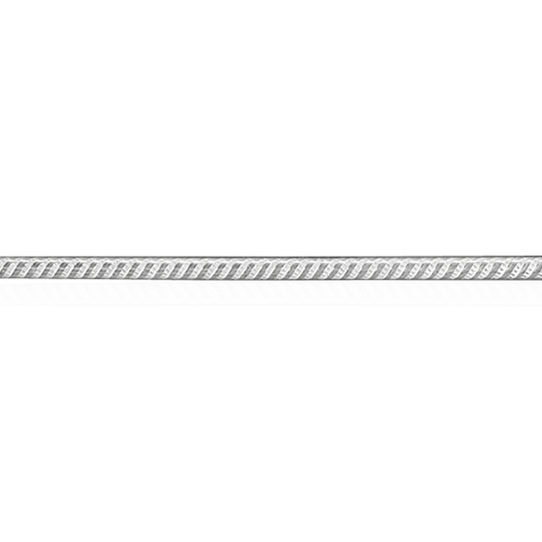 Sterling Silver Twist Pattern (17" Long) Round Soft Wire WPRD3
