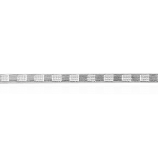 Sterling Silver Stripe Pattern (17" Long) Square Soft Wire WPSQ7
