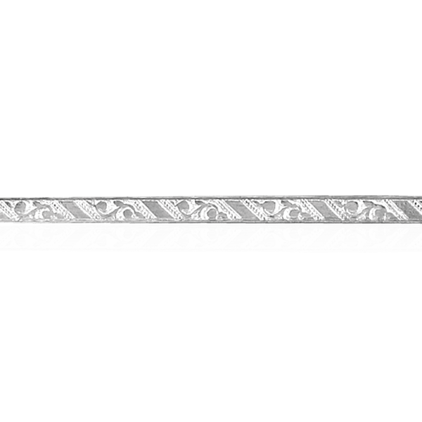 Sterling Silver Filigree Pattern (17" Long) Square Soft Wire WPSQ8