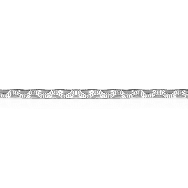 Sterling Silver Half Circle Stripe Pattern (17" Long) Square Soft Wire WPSQ9