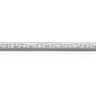 Sterling Silver Floral Pattern (17" Long) Step Bezel Soft Wire WPSB2