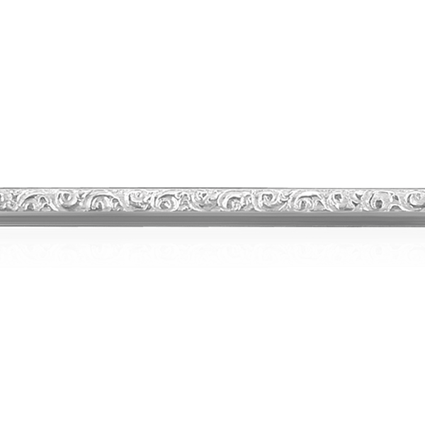 Sterling Silver Floral Pattern (17" Long) Step Bezel Soft Wire WPSB2