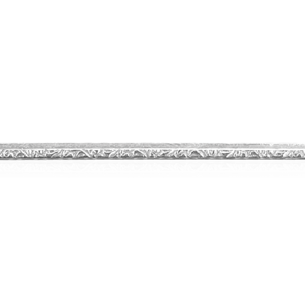 Sterling Silver Floral Pattern (17" Long) Step Bezel Soft Wire WPSB3