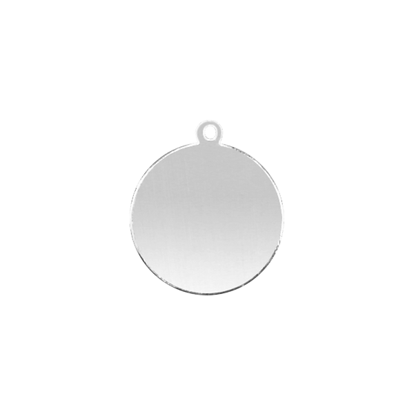 Sterling Silver Round Disc With Loop (.030" thickness)