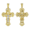 Sterling Silver Two-Tone Ornate Crucifix Pendant (50 x 28 mm)