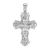 Sterling Silver Two-Tone Ornate Crucifix Pendant (50 x 28 mm)