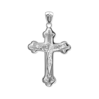 Sterling Silver Trefoil Crucifix Pendant (54 x 32 mm)