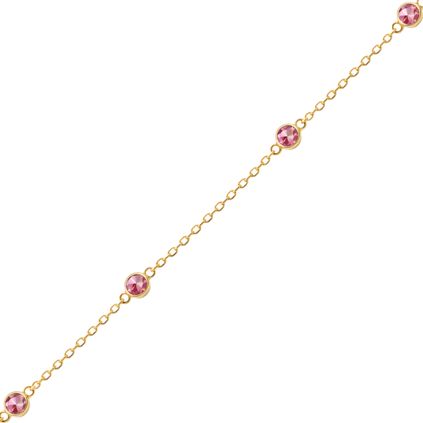 Bulk / Spooled Diamond by the Yard Cable Chain in 14K Yellow Gold (Diamond Bezel: Every 1.5")