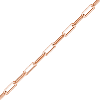 Bulk / Spooled Paperclip Cable Chain in 14K Pink Gold (2.50 mm - 3.50 mm)