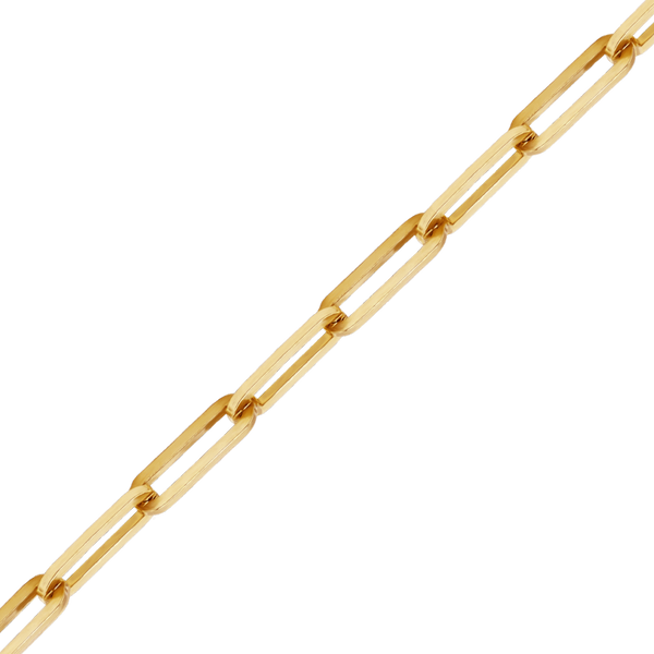 Bulk / Spooled Paperclip Cable Chain in 14K & 18K Yellow Gold (2.50 mm - 7.80 mm)