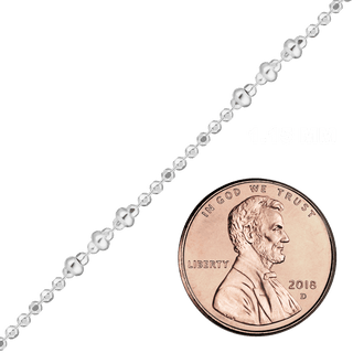 Bulk / Spooled Triple Beaded Stud (Satellite) Chain in Sterling Silver (1.15 mm)