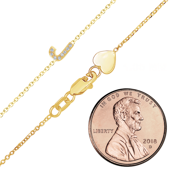 Maxco's 1.05 mm Initial or Number Chain in 14K Yellow Gold