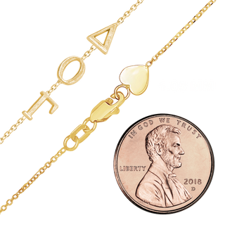 Maxco's 1.05 mm Greek Initial Chain in 14K Yellow Gold