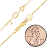 Maxco's 1.05 mm Greek Initial Chain in 14K Yellow Gold