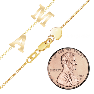 Maxco's 1.05 mm Initial or Number Chain in 14K Yellow Gold