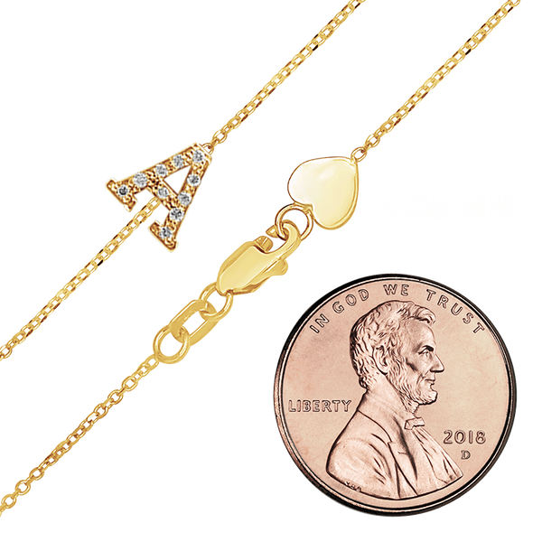 Maxco's 1.05 mm Initial or Number Chain in 14K Yellow Gold