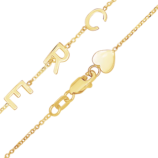 Maxco's 1.05 mm Initial or Number Bracelet in 14K Yellow Gold