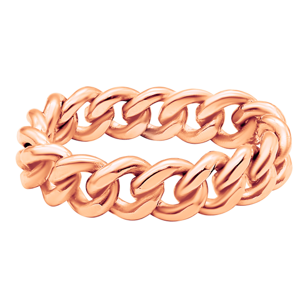 Curb Chain Ring in Pink Gold-Filled (Sizes 4-12) (5.8 mm)