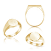 Oval Signet Rings in 14K Gold (6 x 4 mm - 20 x 18 mm)