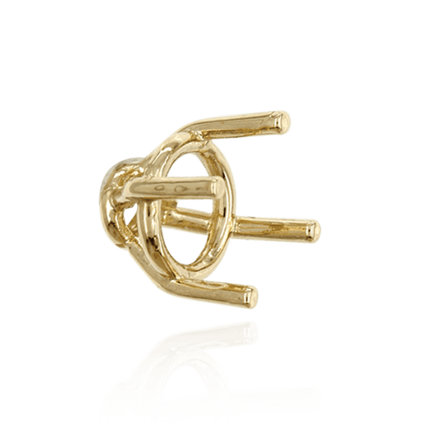 Four Prong Round Tapered Base Wire Basket Settings in 14K Gold (0.15 ct -2.0 ct)