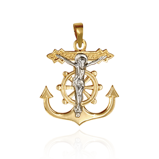 Anchor with Crucifix Good Luck Charm